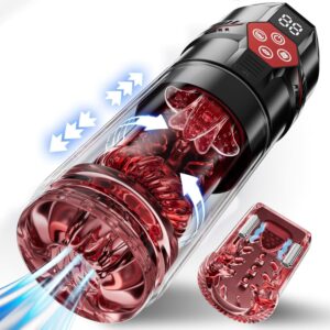 Male Masturbator Penis Pump - Male Sex Toys for Men with Upgrade Vacuum Pump & 7 Thrusting Rotating Vibrating Sucking Licking  Adult Toys Mens Sex Toys Pumps & Enlargers